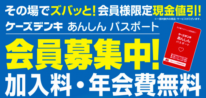 クレカでもok ケーズデンキのほぼ全ての商品が5 オフに あんしんパスポート の詳細 作り方まとめ 節約とお金のサイト The Saving
